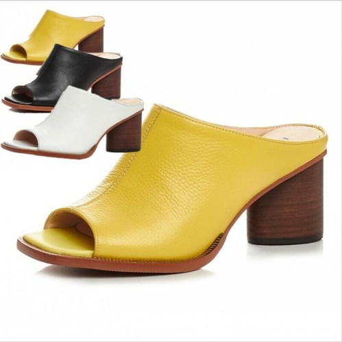 mule shoes block heel